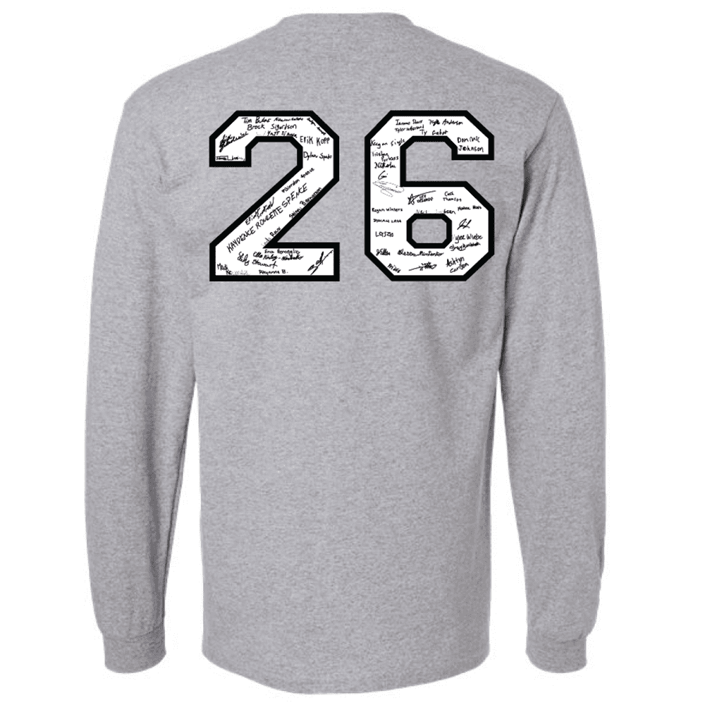 G240 Gildan Ultra Cotton Long Sleeve T-Shirt - Sport Grey - Image 2