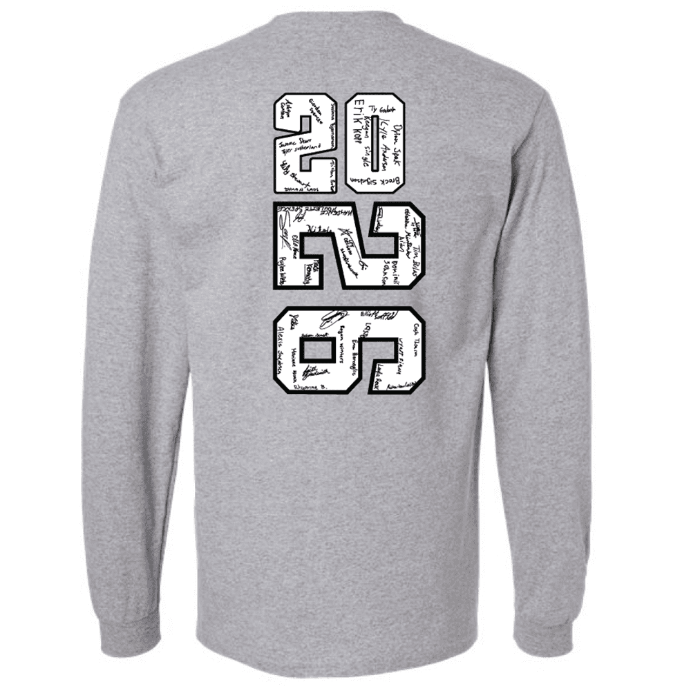 G240 Gildan Ultra Cotton Long Sleeve T-Shirt - Sport Grey - Image 2